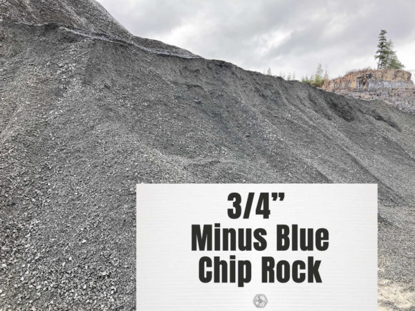 3/4"Minus Blue Chip Rock
